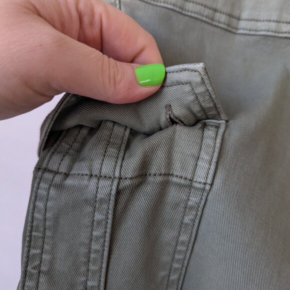 Spanx Army Green Cargo Pants Size Large Tall LT - Picture 5 of 11